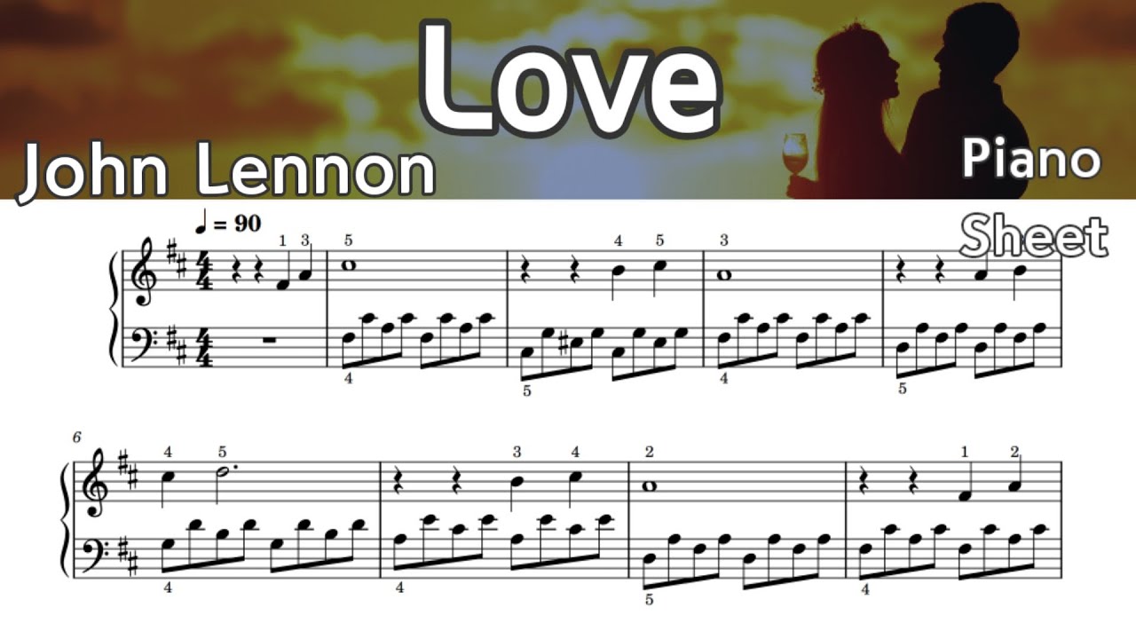 Love John Lennon Piano Sheet Music    by SangHeart Play