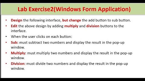 C# Project: Subtract, Multiply & Divide Two Numbers in Windows Forms
