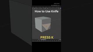 How to Use the Knife Tool in Blender #3d #shorts  #blender3d #3dmodeling