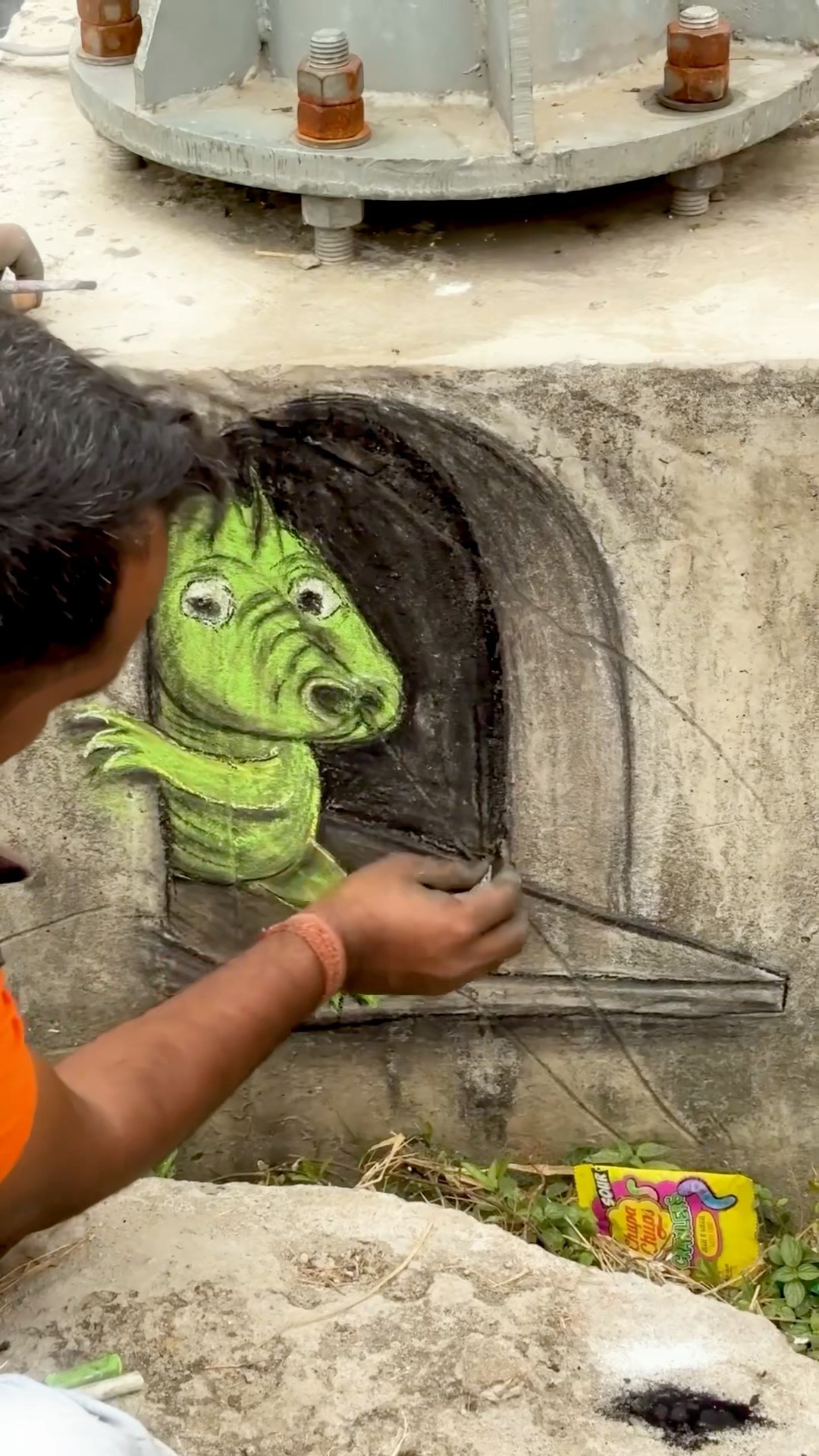 3D art illusion? #streetart #3Dillusion #shorts