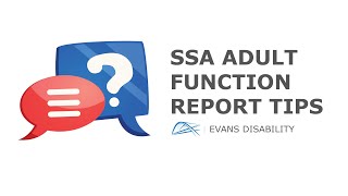 SSA Adult Function Report Tips