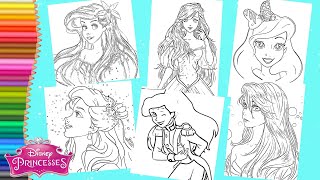 Coloring Disney Princess Ariel Anime Face - The Little Mermaid Anime Coloring Pages