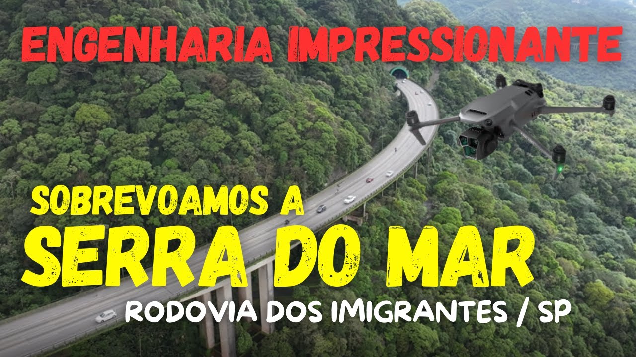 DRONE SOBREVOA RODOVIA DOS IMIGRANTES NA SERRA DO MAR - SP