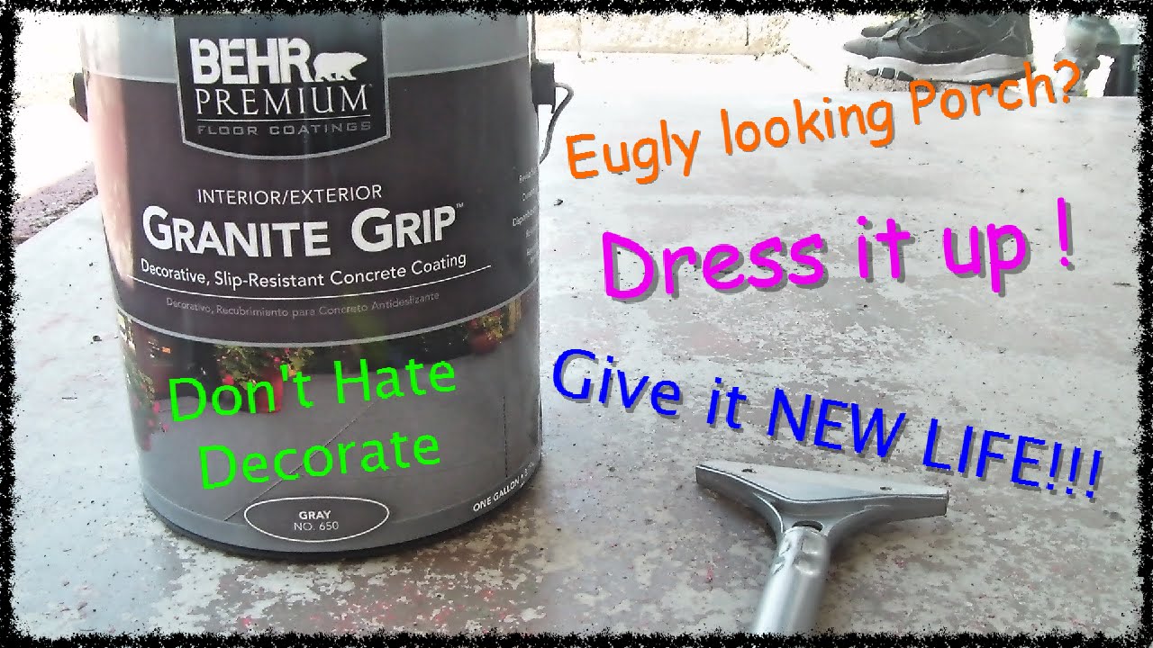 How To Paint Concrete Patio With Behr Granite Grip Floor Covering