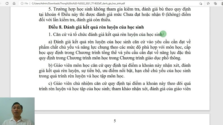 Thông tư đánh giá lớp học vnen