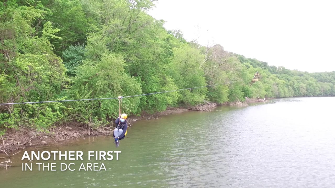 River Riders River Zipline Over the Water Along the Potomac River in