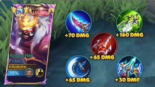 FRANCO FULL BUILD DAMAGE !!( Totally Insane )FRANCO BEST BUILD & EMBLEM FOR ONE HOOK CRITICAL ~ MLBB