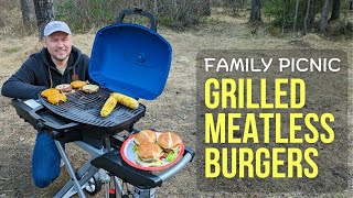 Grill season is open, ultimate meatless juicy burgers outdoors. Let's try Napoleon travel gas grill
