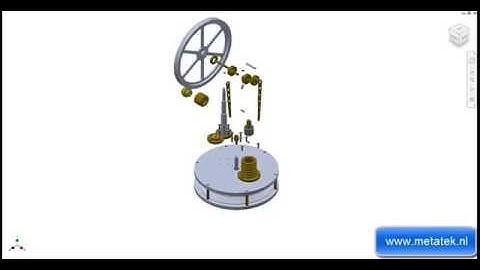 Stirling engine - Exploded animation