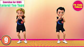 LATERAL TOE TAPS | EXERCISE FOR KIDS | FIT KIDS VIDEOS