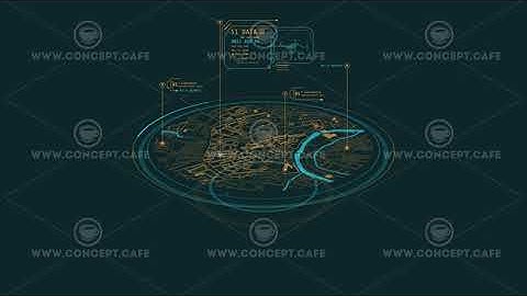 Looped animation of a map fragment with callouts HUD element.