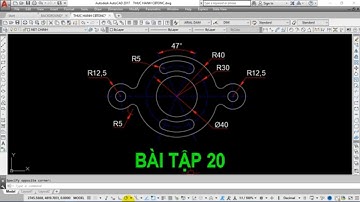 Thực hành vẽ AutoCAD 2D từ cơ bản đến nâng cao | Bài tập 20
