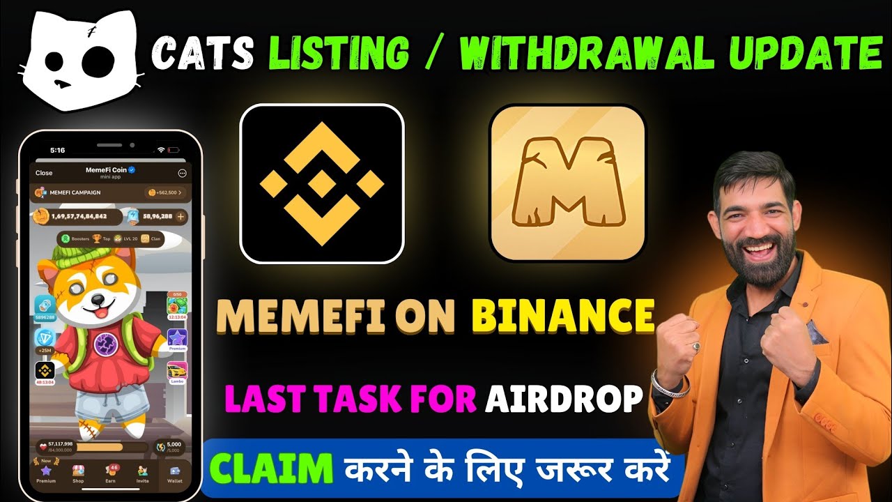 MemeFi Binance Listing News | MemeFi Distribution Update | Cats Airdrop Distribution & Listing News