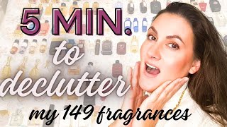 5 MINUTES TO DECLUTTER MY FRAGRANCES | Fragrance Collection | Declutter Challenge