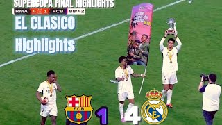 Spanish Super Cup 2024 Final ||barcelona vs real madrid || supercopa de espana 2024 Final Highlights