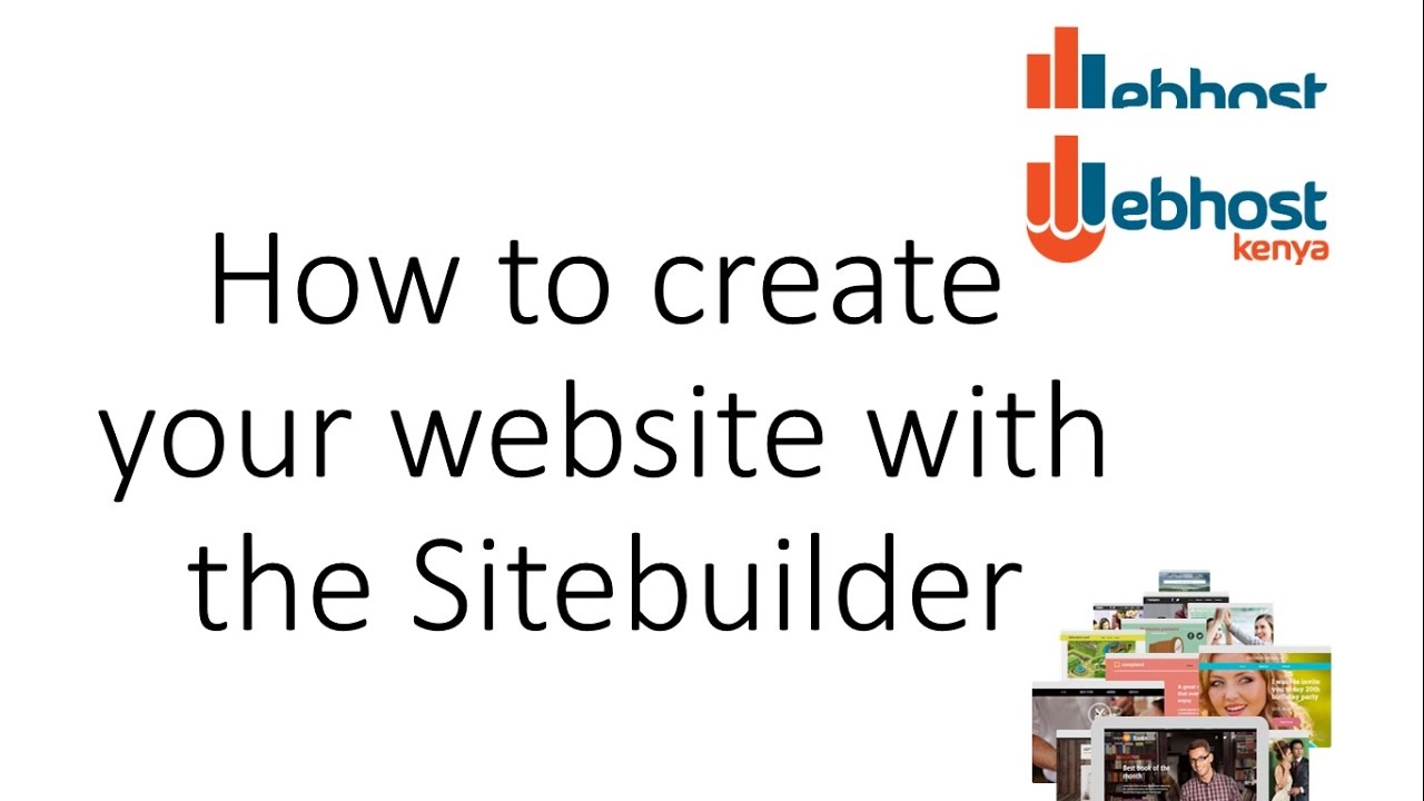 How to build a website with a site builder - YouTube