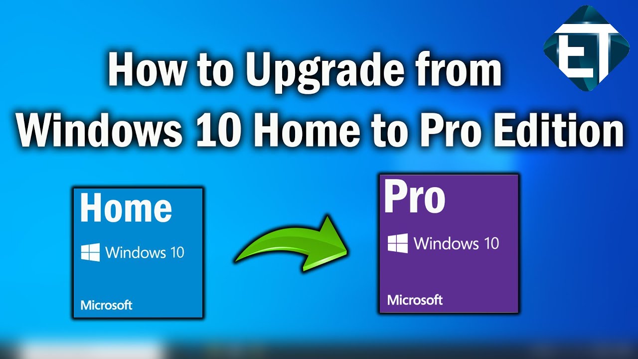 upgrade from windows 10 home to pro without key