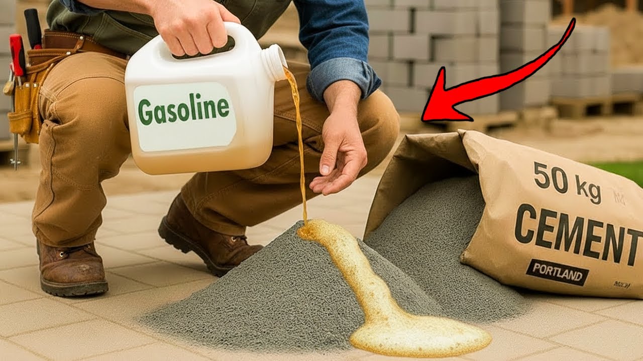 Смешайте ЦЕМЕНТ с БЕНЗИНОМ, и вы не поверите результату 😱 | Creation Hack