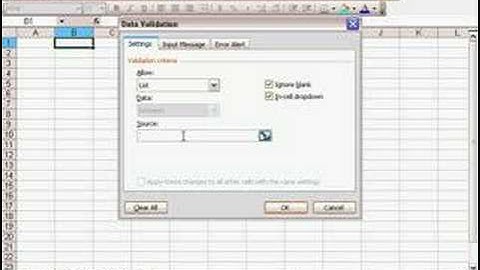 Data validation in Excel
