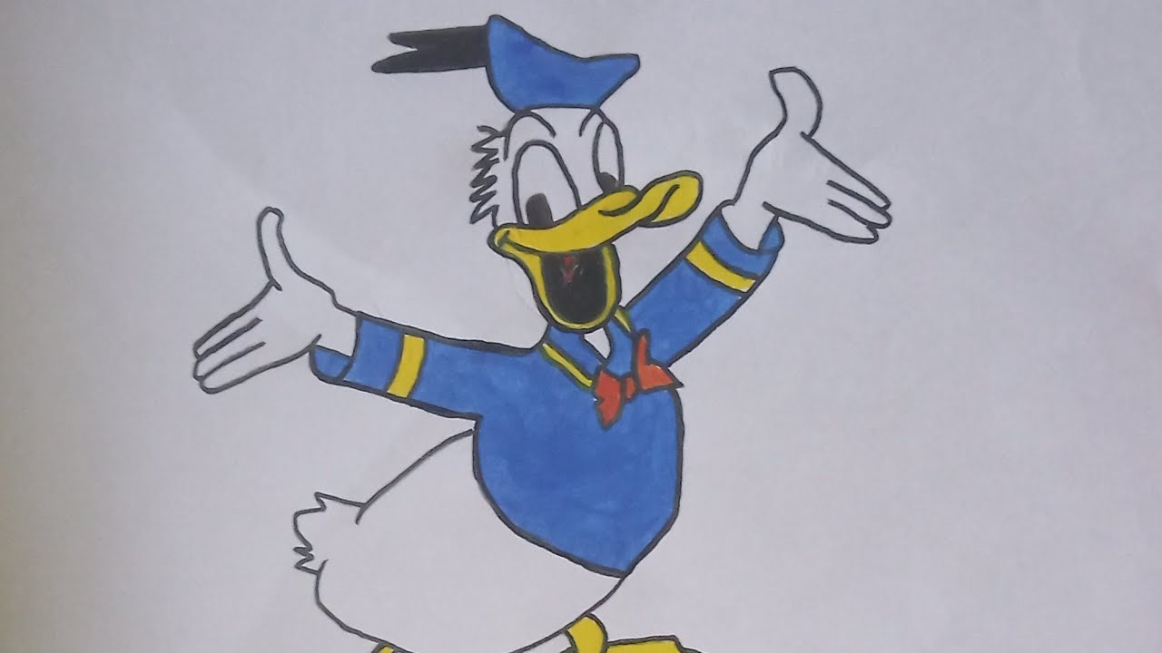 Donald Duck drawing by aryan saraswat/how to draw Donald Duck / full body Donald duck