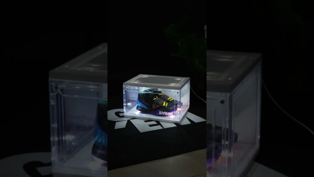 LED Shoe Box makes your kicks pop. Check out in bio