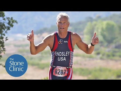 Triathlete returns to podium after partial knee replacement