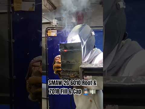 SMAW 2G 6010 Root & 7018 Fill & Cap #smaw #welding #welder #stickwelding #construction