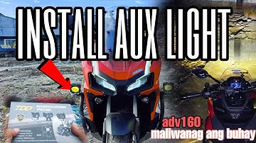 adv160|how to install aux light|step by step tutorial|@jvugo