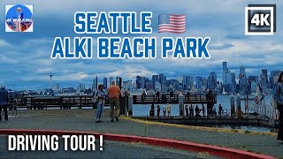 Driving Scenes | Hamilton Viewpoint Park to Alki Beach Park in West Seattle, Washington State 