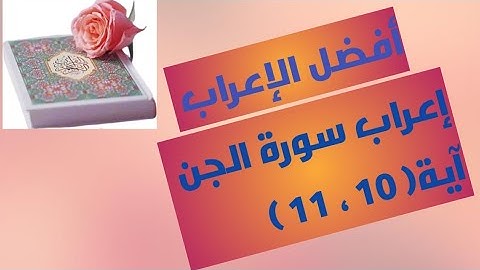 إعراب آية( ١٠ ، ١١ ) من سورة الجن  .