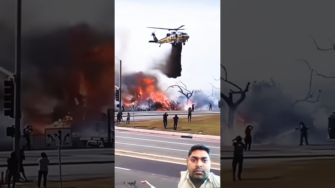 Did the fire helicopter miss a bit? 