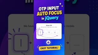 OTP Input Auto Focus in JavaScript | Real Project Feature #coding #shorts