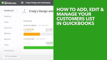 How to Add, Edit & Manage Your Customers List in QuickBooks