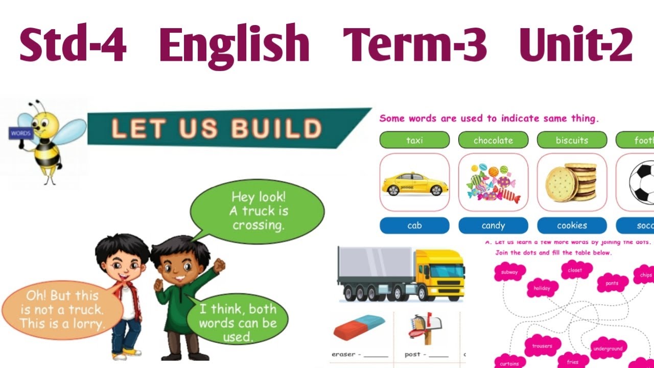 4th Std English Term 3 unit 2 Let us Build | Bala Spins Magic Book Back Exercise | 4th English