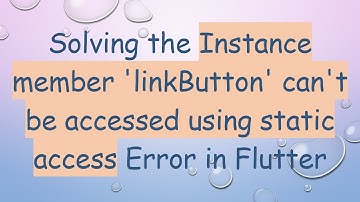 Solving the Instance member 