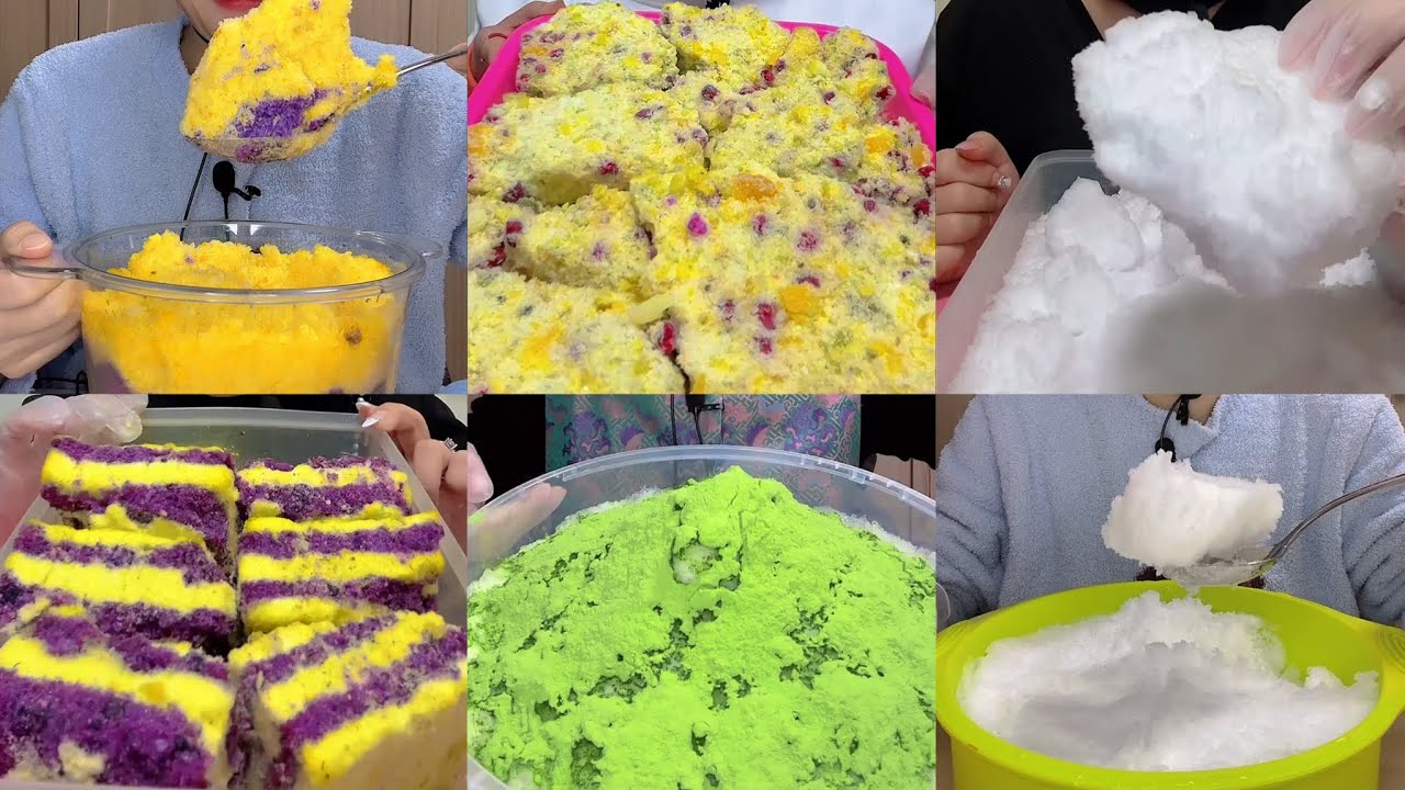 ASMR/ ONLY BITES/ MENG JIE & RU'S FLAVORED ICE/ WHITE ICE/ SOFT CRISPY REFROZEN DRY POWDERY ICE 