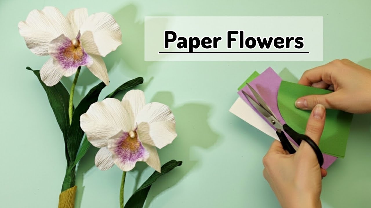 Realistic Crepe Paper Cattleya Orchid DIY | Elegant Paper Flower Tutorial