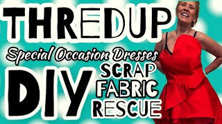 ThredUp Mystery Rescue Box Scrap Fabric DIY PARTY DRESS BOX