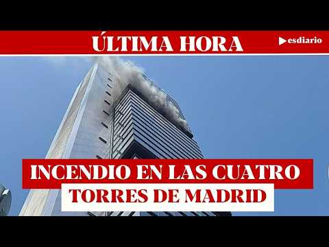 Video Incendio en la Torre Moeve de Madrid: evacuan el edificio y varios heridos leves