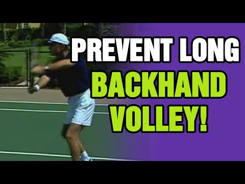 Tennis - How To Prevent The Backhand Volley Going Long | Tom Avery Tennis 239.592.5920