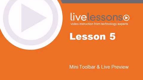 Excel Interface - Lesson 5 Mini Toolbar and Live Preview