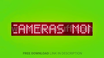 Speed Cameras Monitor This Road Scrolling Red Dot Matrix LED Text Animation on Green Screen Seamless