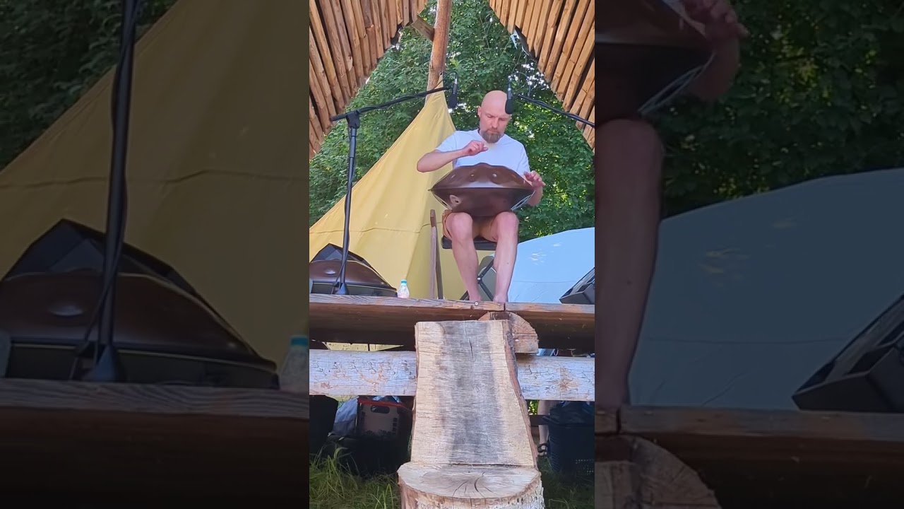 Piotr Dybała plays Essence Handpans F2 Low Pygmy 17 🎶 Live at PERUN Handpan Music Festival