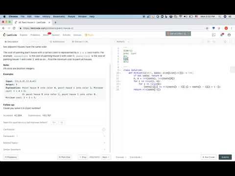 LeetCode Python 265  Paint House II