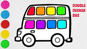 How to Draw a Double Decker Bus | Step by Step