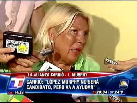 Elisa Carrio con Lopez Murphy 29-01-09
