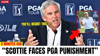 JUST 5 MINUTES AGO! Scottie Scheffler FACES PGA Tour PENALTY Rumors After BLASTING Golf Media!