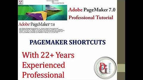 Shortcut Command of Adobe PageMaker