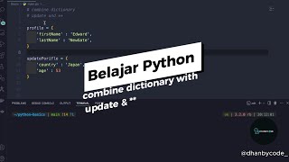 Belajar Python Dasar Untuk Pemula - combine dictionary with update