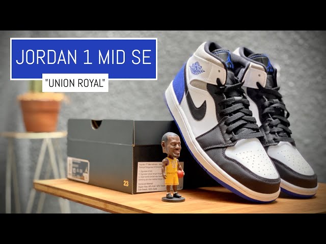 Air Jordan 1 Mid SE “Union Royal” - On Feet & Close Up 360 - YouTube